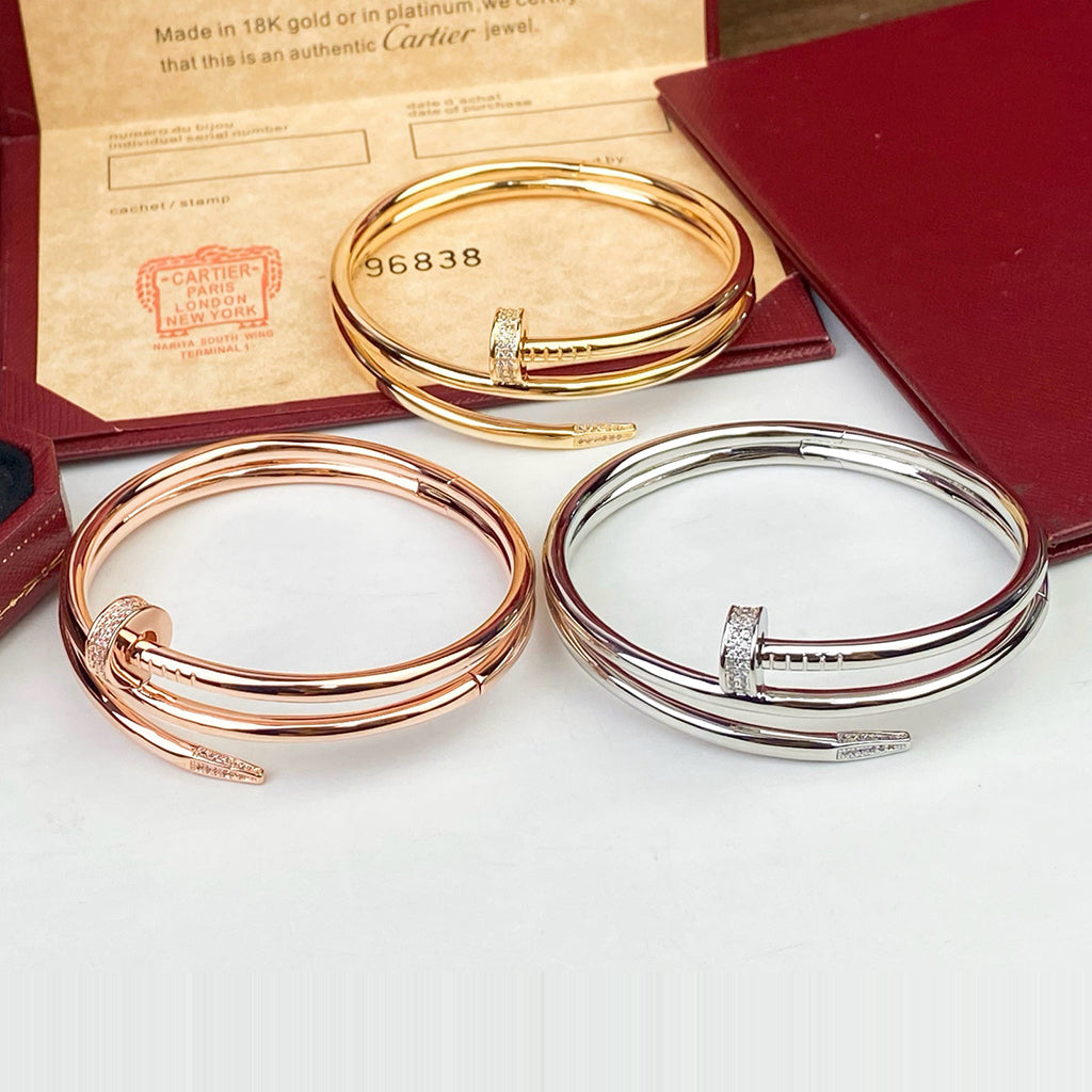 [⭐Luxery]JUSTE BRACELET 3.5MM DOUBLE ROW DIAMOND