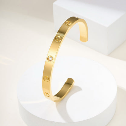 [⭐Luxery]LOVE BRACELET 6.1MM 1 DIAMOND OPEN CUFF