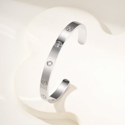 [⭐Luxery]LOVE BRACELET 6.1MM 1 DIAMOND OPEN CUFF