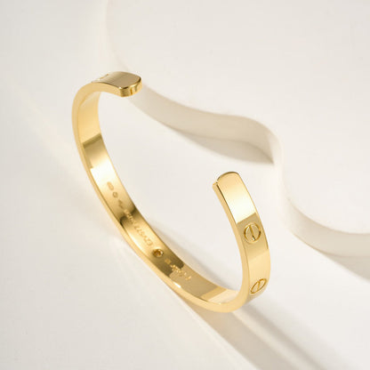 [⭐Luxery]LOVE BRACELET 6.1MM 1 DIAMOND OPEN CUFF