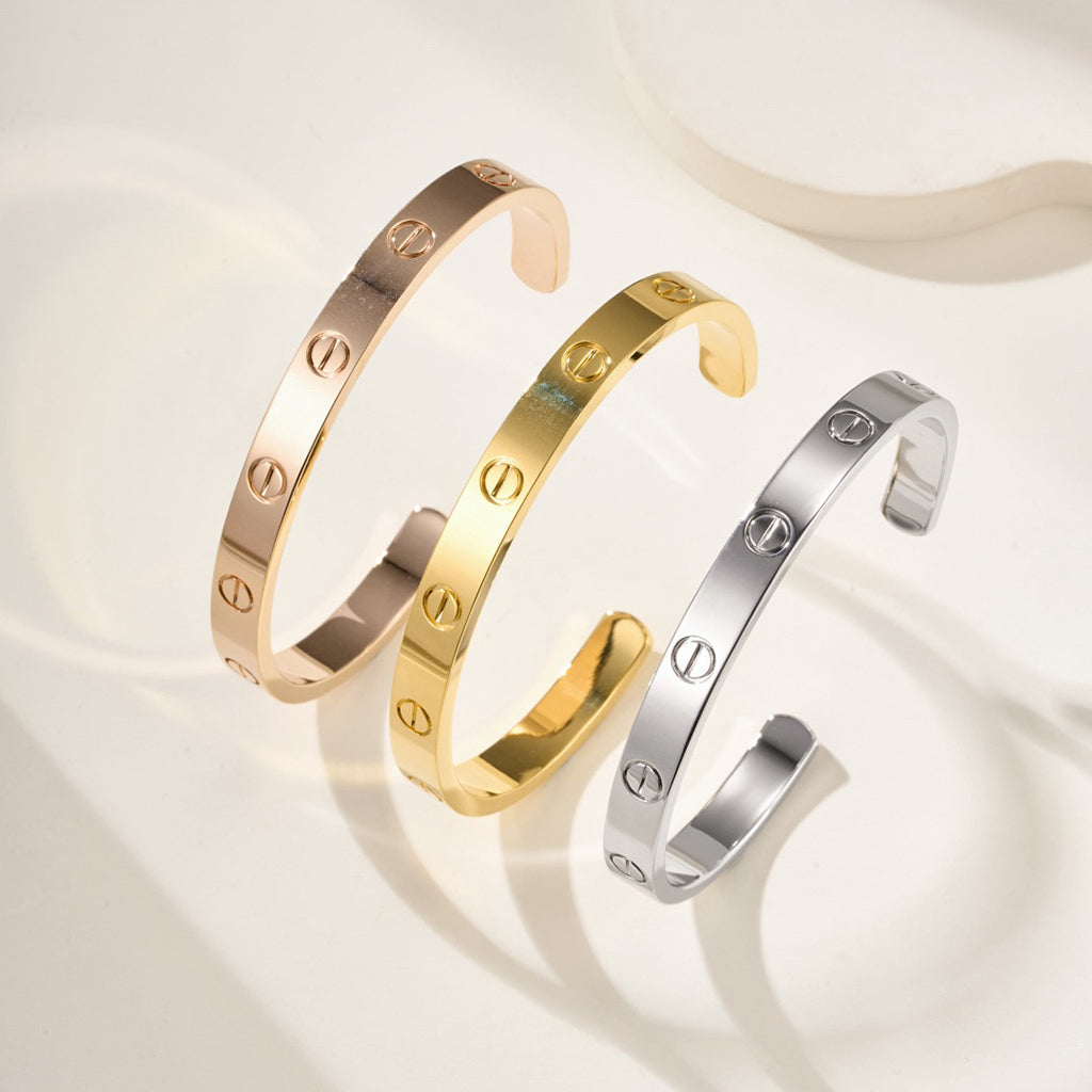 [⭐Luxery]LOVE BRACELET 6.1MM OPEN CUFF