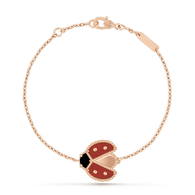 [⭐Luxery]LUCKY SPRING 1 MOTIF PINK GOLD BRACELET