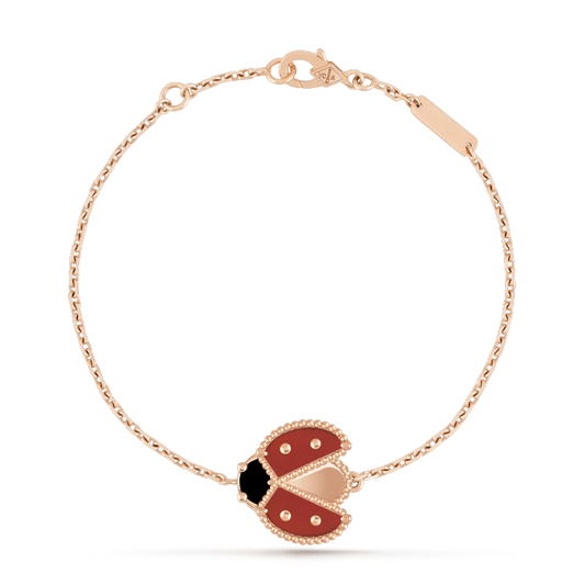 [⭐Luxery]LUCKY SPRING 1 MOTIF PINK GOLD BRACELET