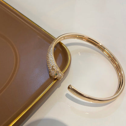 [⭐Luxery]PANTHERE HALF DIAMOND OPEN BRACELET
