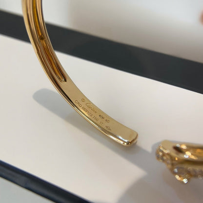 [⭐Luxery]PANTHERE HALF DIAMOND OPEN BRACELET