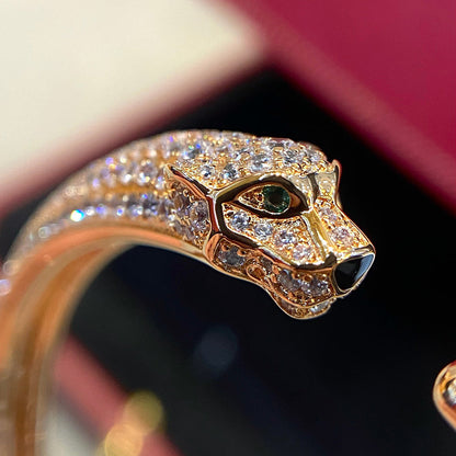 [⭐Luxery]PANTHERE HALF DIAMOND OPEN BRACELET