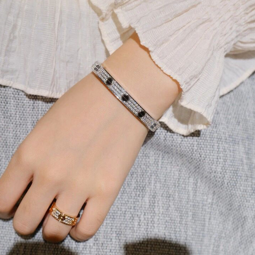 [⭐Luxery]LOVE BRACELET 6.1MM DIAMOND-PAVED CERAMIC