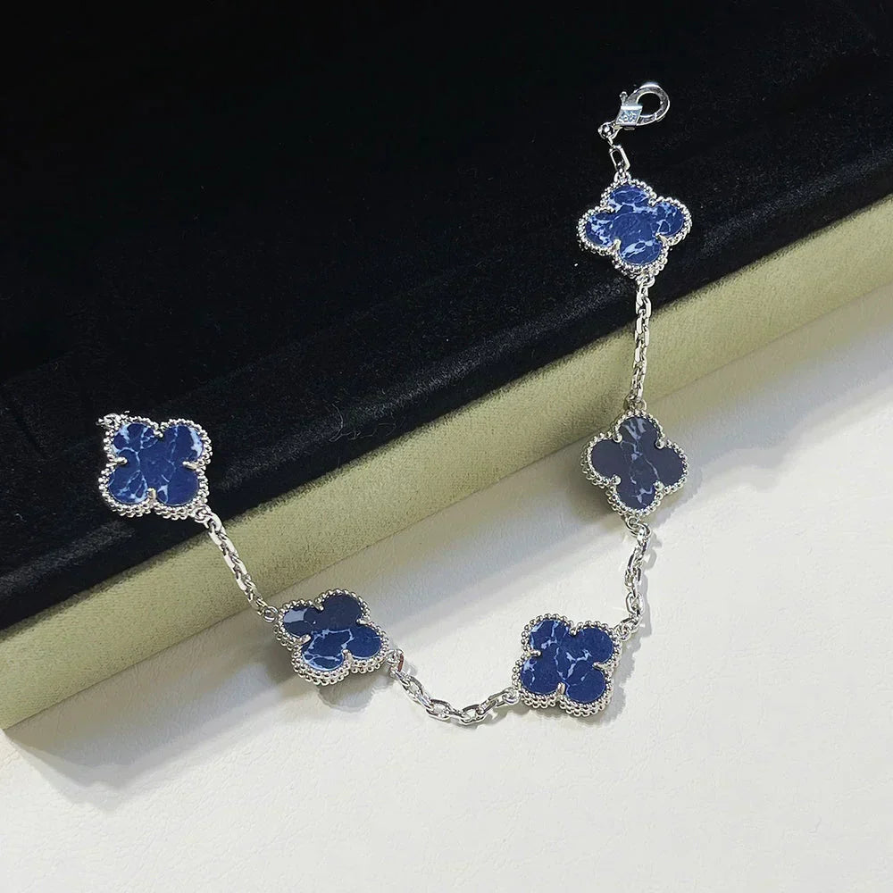 [⭐Luxery]CLOVER 5 MOTIF PIETERSITE BRACELET COLLECTION