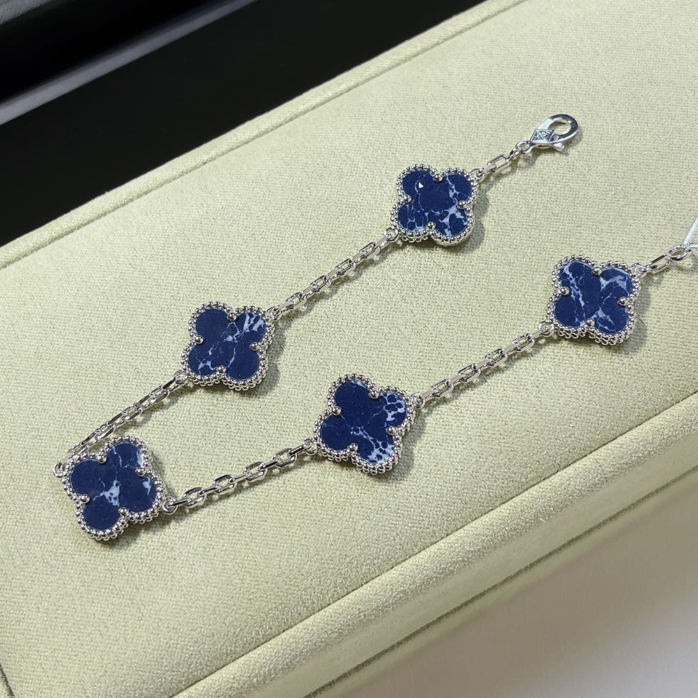 [⭐Luxery]CLOVER 5 MOTIF PIETERSITE BRACELET COLLECTION