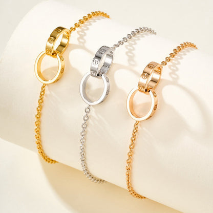[⭐Luxery]LOVE BRACELET DOUBLE RING