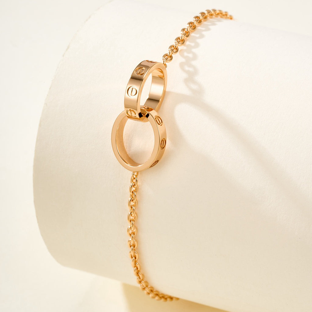 [⭐Luxery]LOVE BRACELET DOUBLE RING