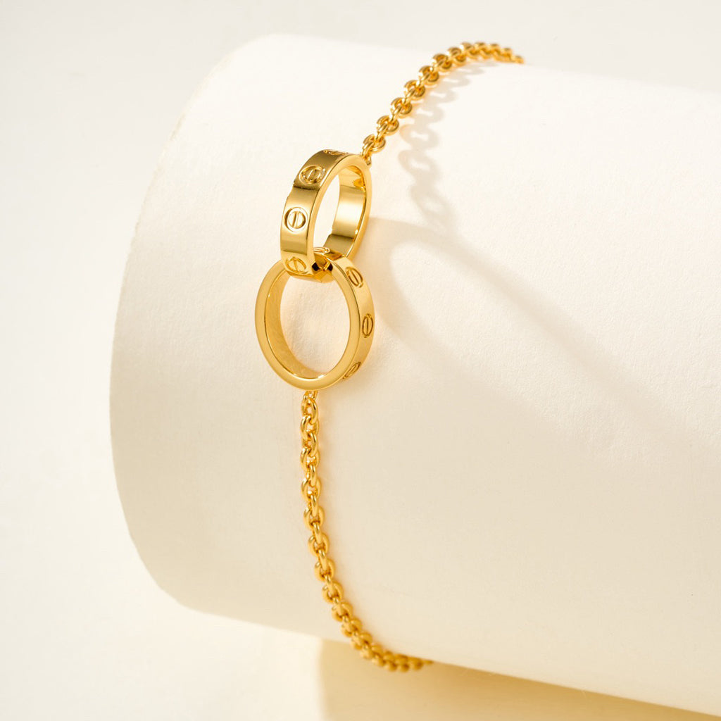 [⭐Luxery]LOVE BRACELET DOUBLE RING