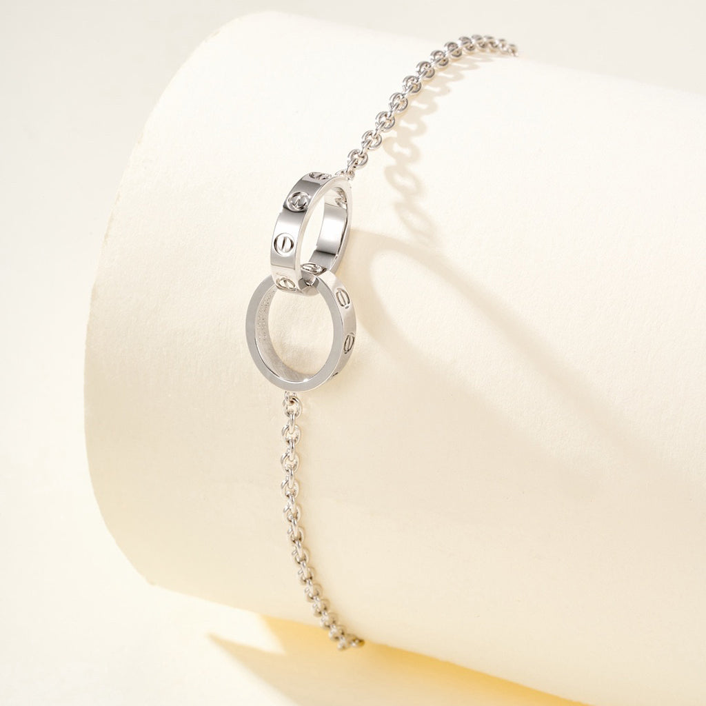 [⭐Luxery]LOVE BRACELET DOUBLE RING