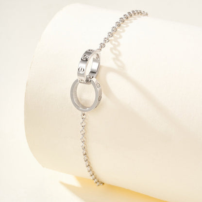 [⭐Luxery]LOVE BRACELET DOUBLE RING