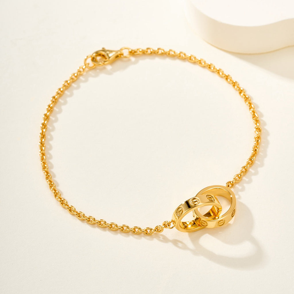 [⭐Luxery]LOVE BRACELET DOUBLE RING