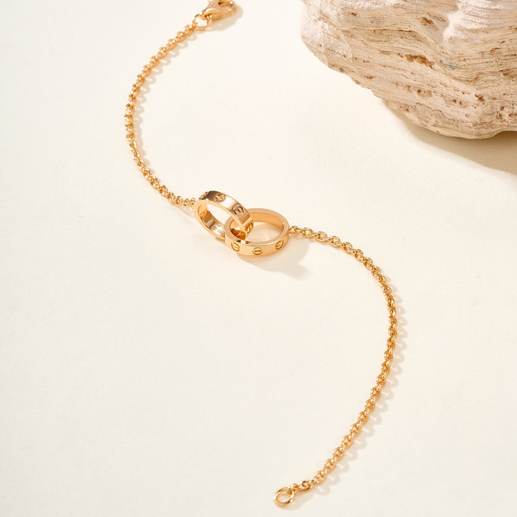 [⭐Luxery]LOVE BRACELET DOUBLE RING