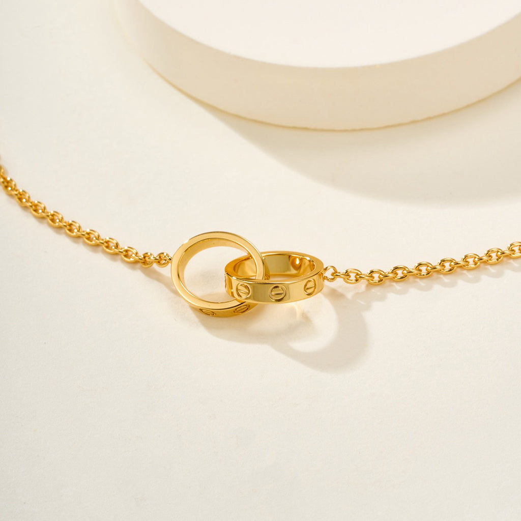[⭐Luxery]LOVE BRACELET DOUBLE RING