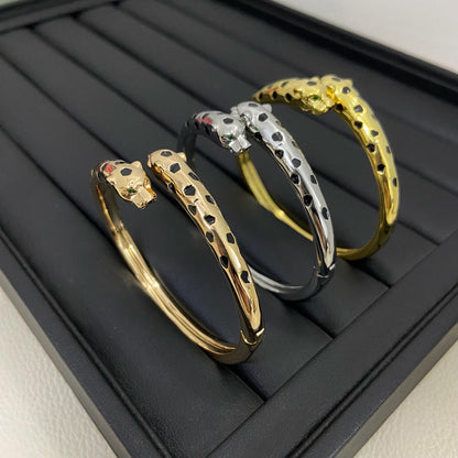 [⭐Luxery]PANTHERE DOUBLE HEADED OPEN BRACELET