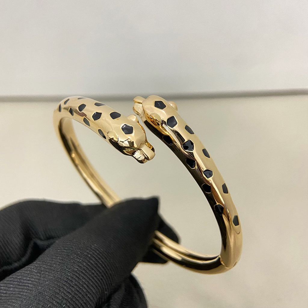 [⭐Luxery]PANTHERE DOUBLE HEADED OPEN BRACELET