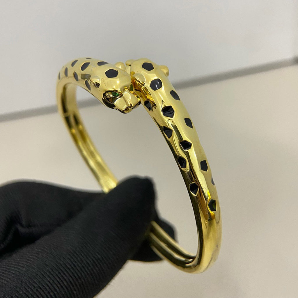 [⭐Luxery]PANTHERE DOUBLE HEADED OPEN BRACELET