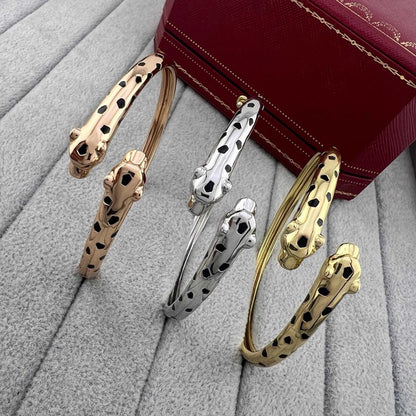 [⭐Luxery]PANTHERE DOUBLE HEADED OPEN BRACELET