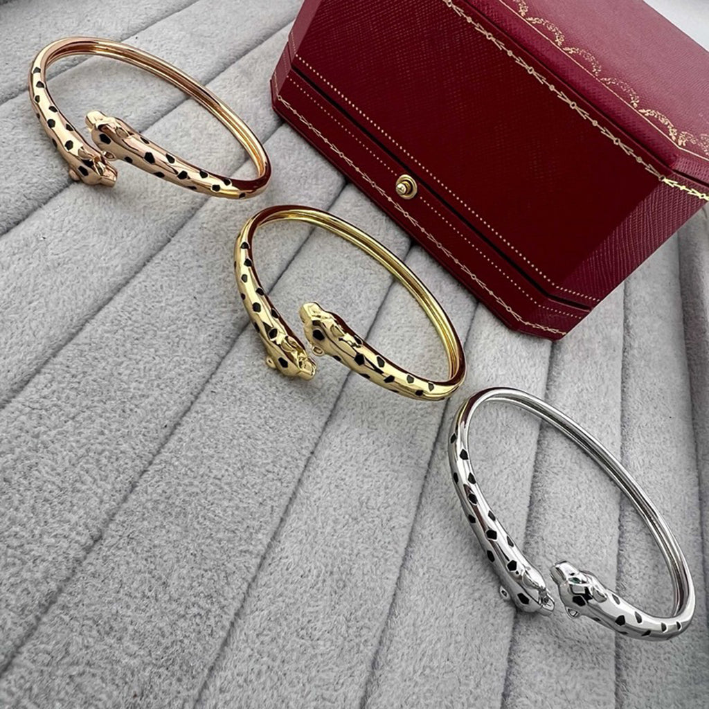 [⭐Luxery]PANTHERE DOUBLE HEADED OPEN BRACELET
