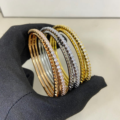 [⭐Luxery]ETINCELLE HALF-PAVED DIAMOND BRACELET