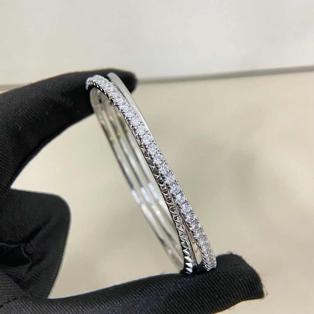 [⭐Luxery]ETINCELLE HALF-PAVED DIAMOND BRACELET