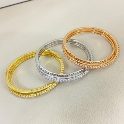 [⭐Luxery]ETINCELLE HALF-PAVED DIAMOND BRACELET