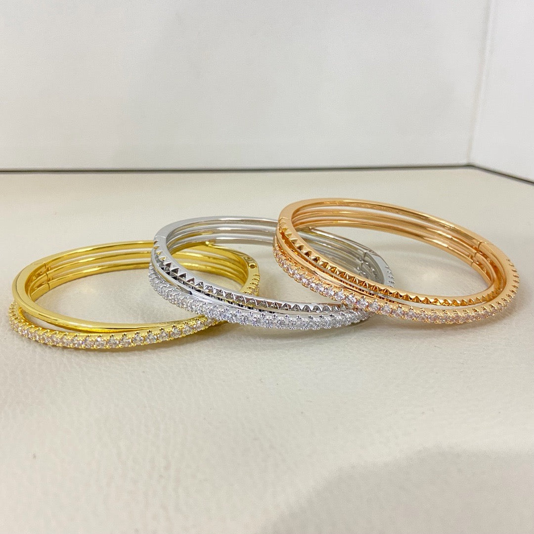 [⭐Luxery]ETINCELLE HALF-PAVED DIAMOND BRACELET