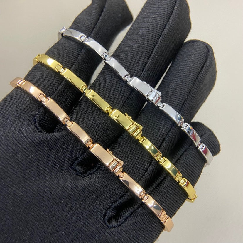 [⭐Luxery]PANTHERE HALF DIAMOND ON CHAIN BRACELET