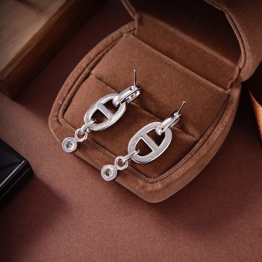 [⭐Luxery]HM CHAINE DIAMOND EARRINGS