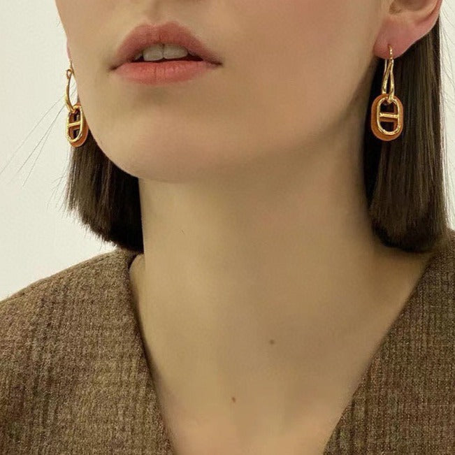 [⭐Luxery]HM O'MAILLON GOLD EARRINGS