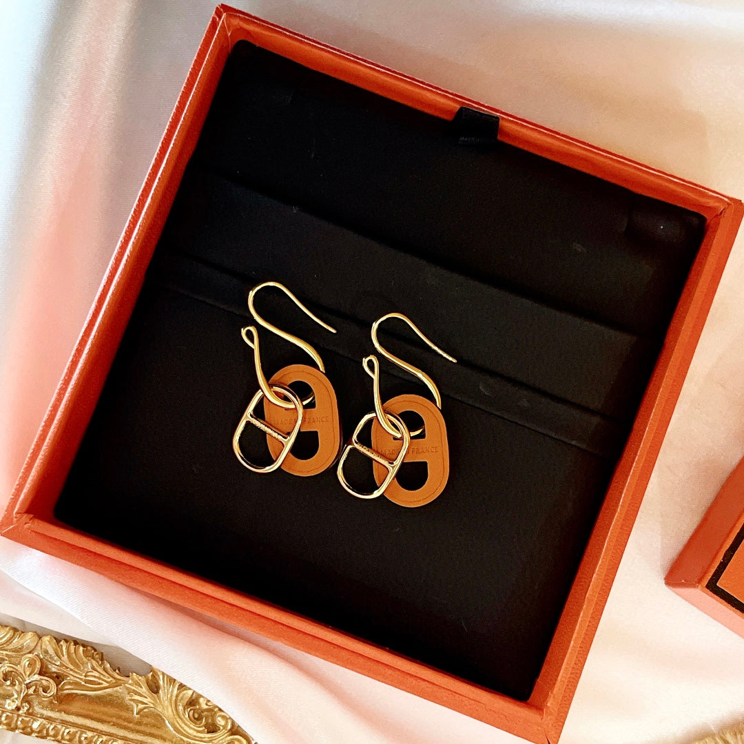[⭐Luxery]HM O'MAILLON GOLD EARRINGS