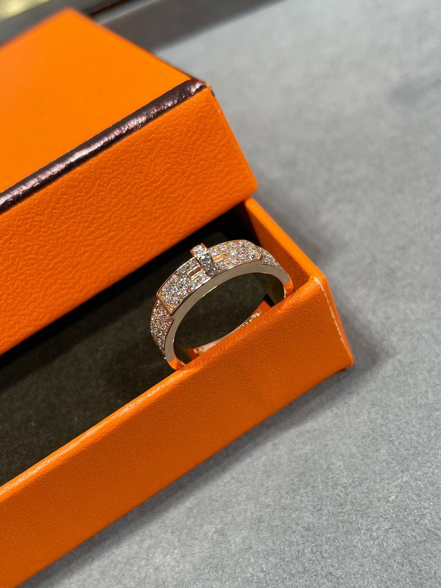 [⭐Luxery]KELLY PINK GOLD DIAMOND RING
