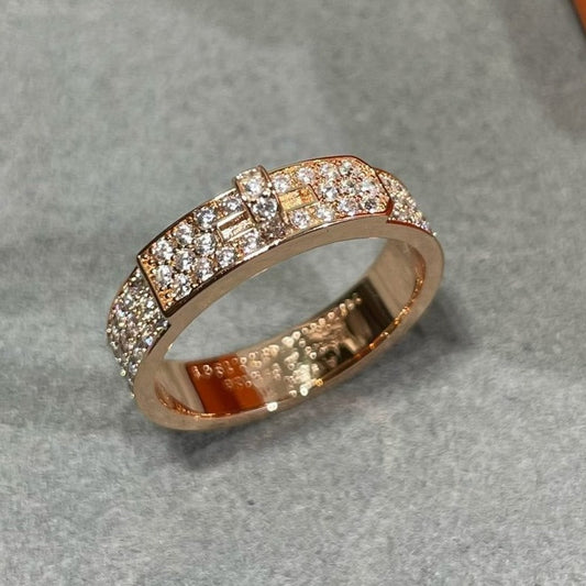 [⭐Luxery]KELLY PINK GOLD DIAMOND RING