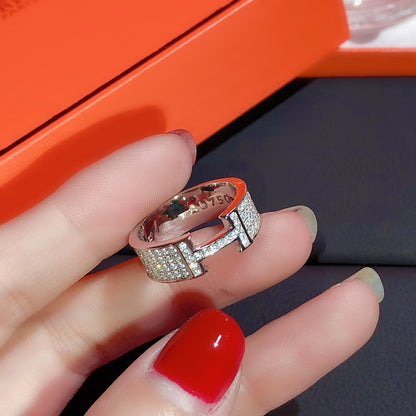 [⭐Luxery]H RING FULL DIAMOND