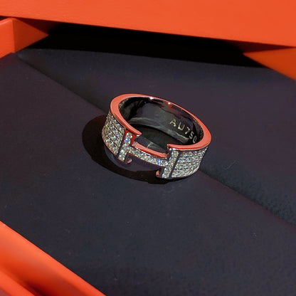 [⭐Luxery]H RING FULL DIAMOND