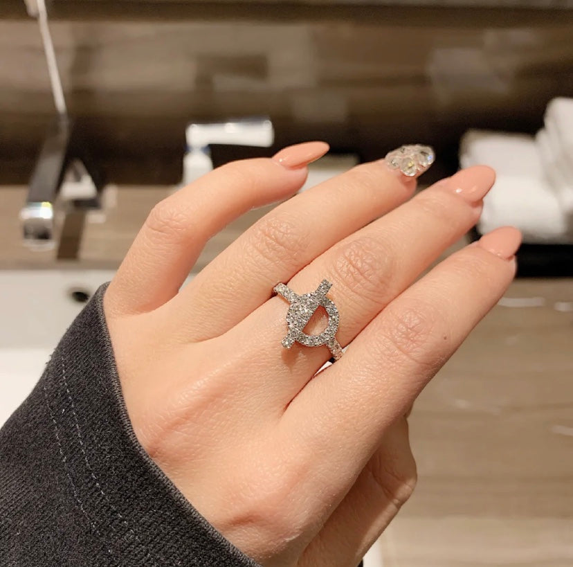 [⭐Luxery]ECHAPPEE RING SILVER DIAMOND