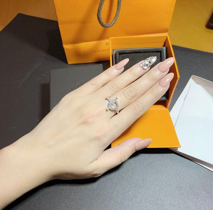 [⭐Luxery]ECHAPPEE RING SILVER DIAMOND