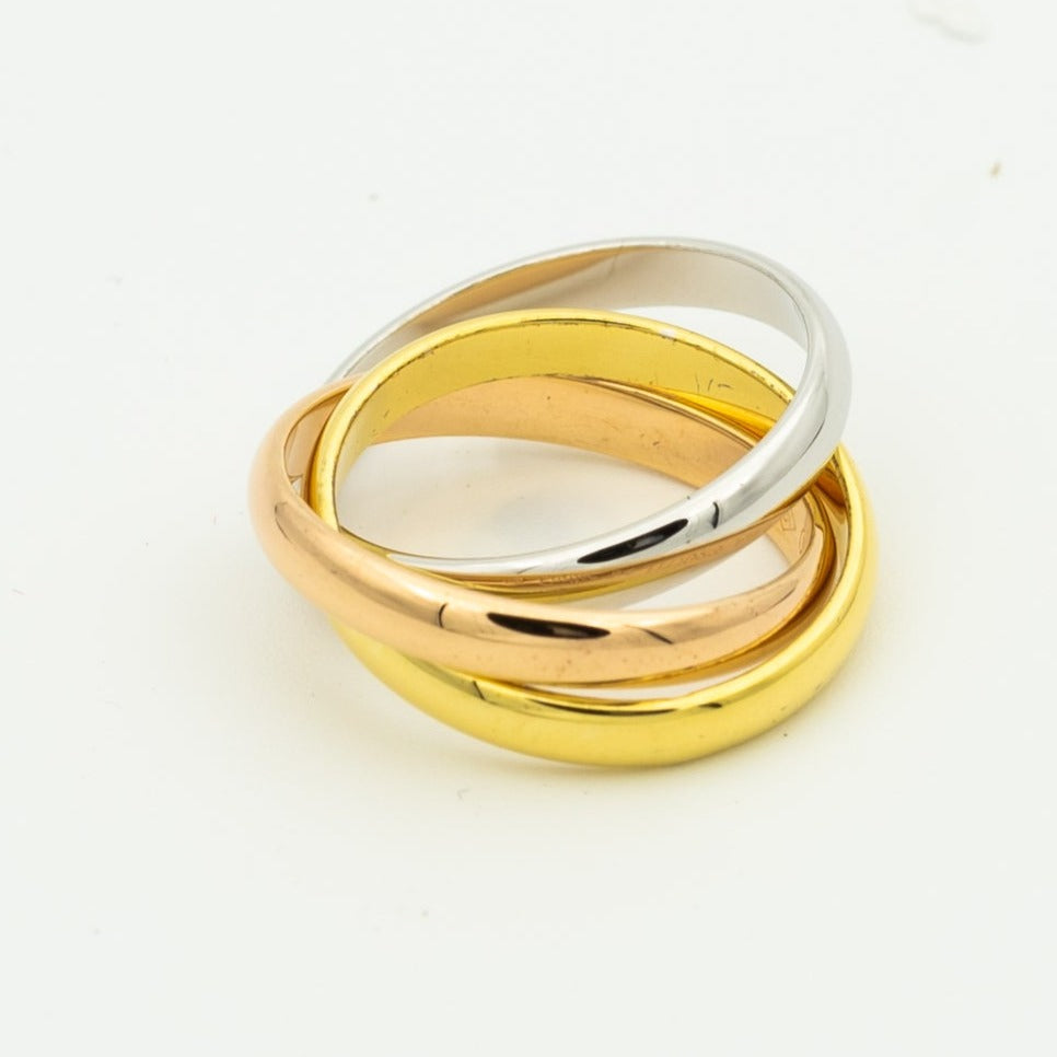 [⭐Luxery Jewelry]TRINITY RING GOLD PINK GOLD SILVER