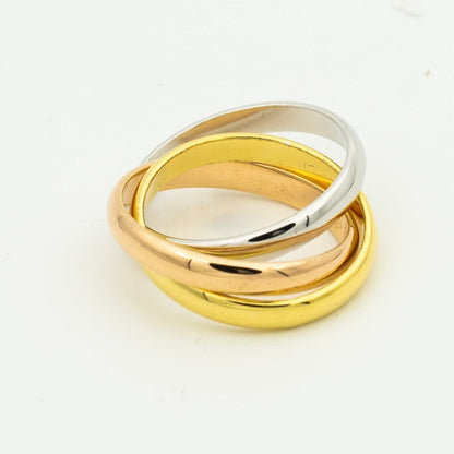 [⭐Luxery Jewelry]TRINITY RING GOLD PINK GOLD SILVER