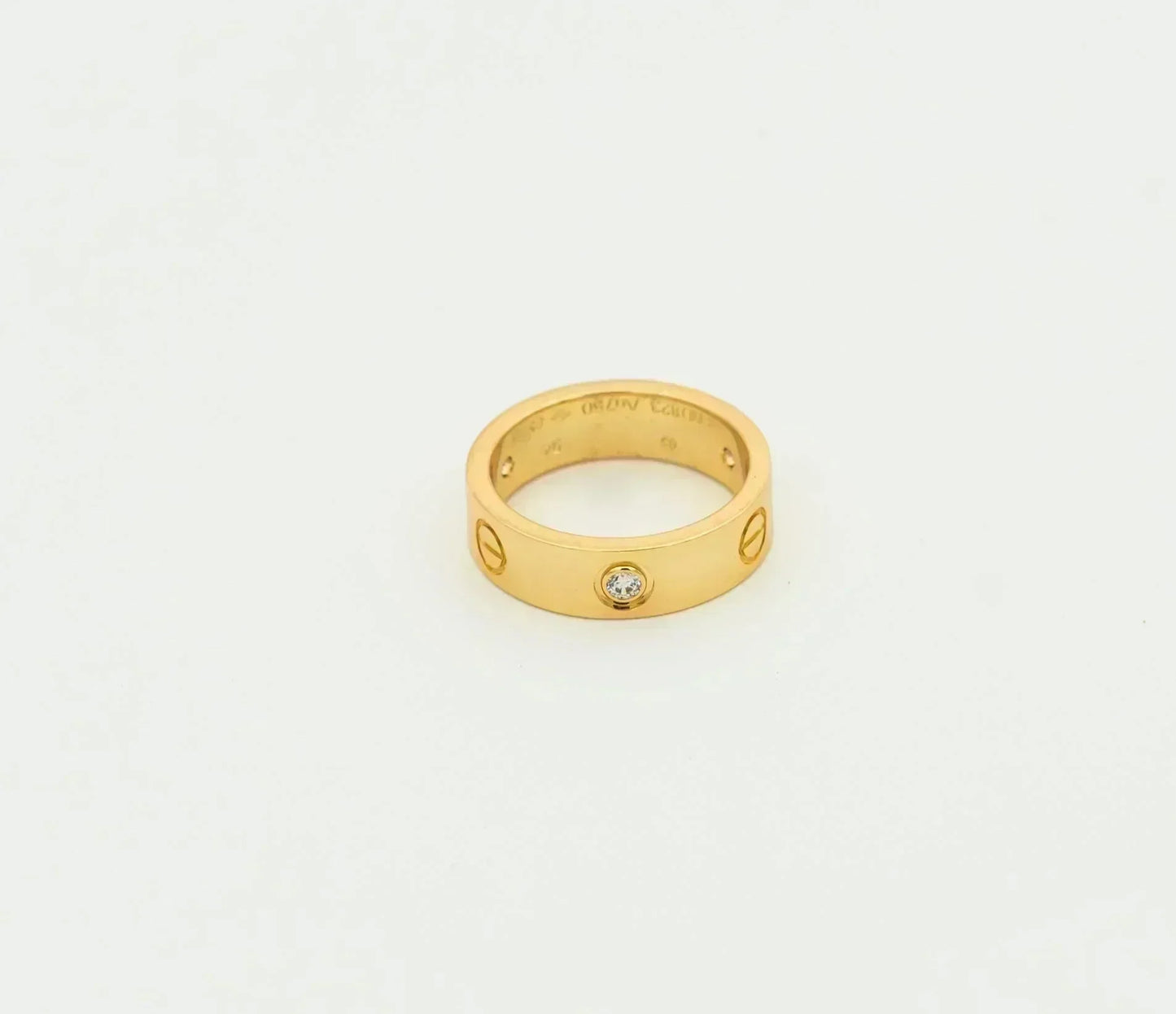 [⭐Luxery]LOVE RING 5.5MM 3 DIAMONDS GOLD