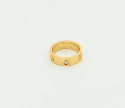 [⭐Luxery]LOVE RING 5.5MM 3 DIAMONDS GOLD