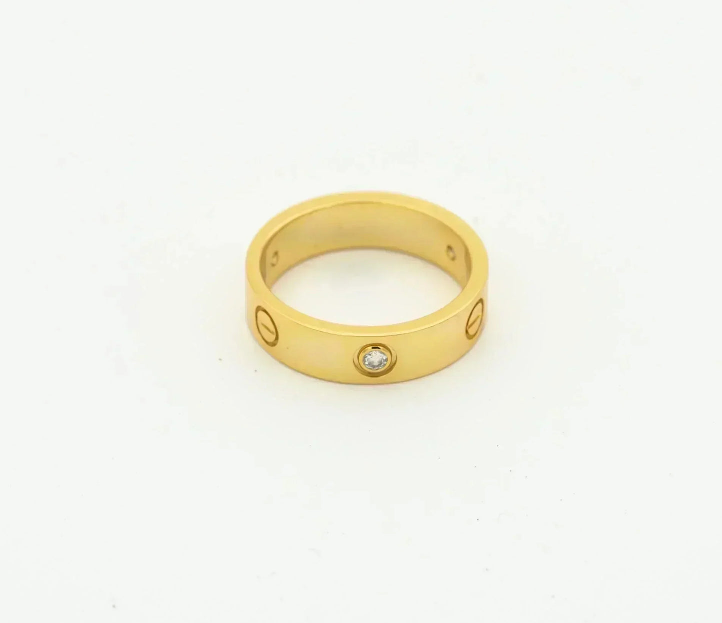 [⭐Luxery]LOVE RING 4MM 1 DIAMOND GOLD