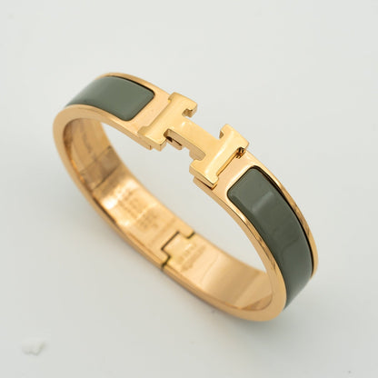 [⭐Luxery]H BRACELET BLUE GREEN 12MM