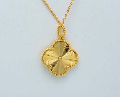 [⭐Luxery]CLOVER 25MM PEDANT NECKLACE GOLD
