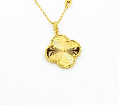 [⭐Luxery]CLOVER 25MM PEDANT NECKLACE GOLD