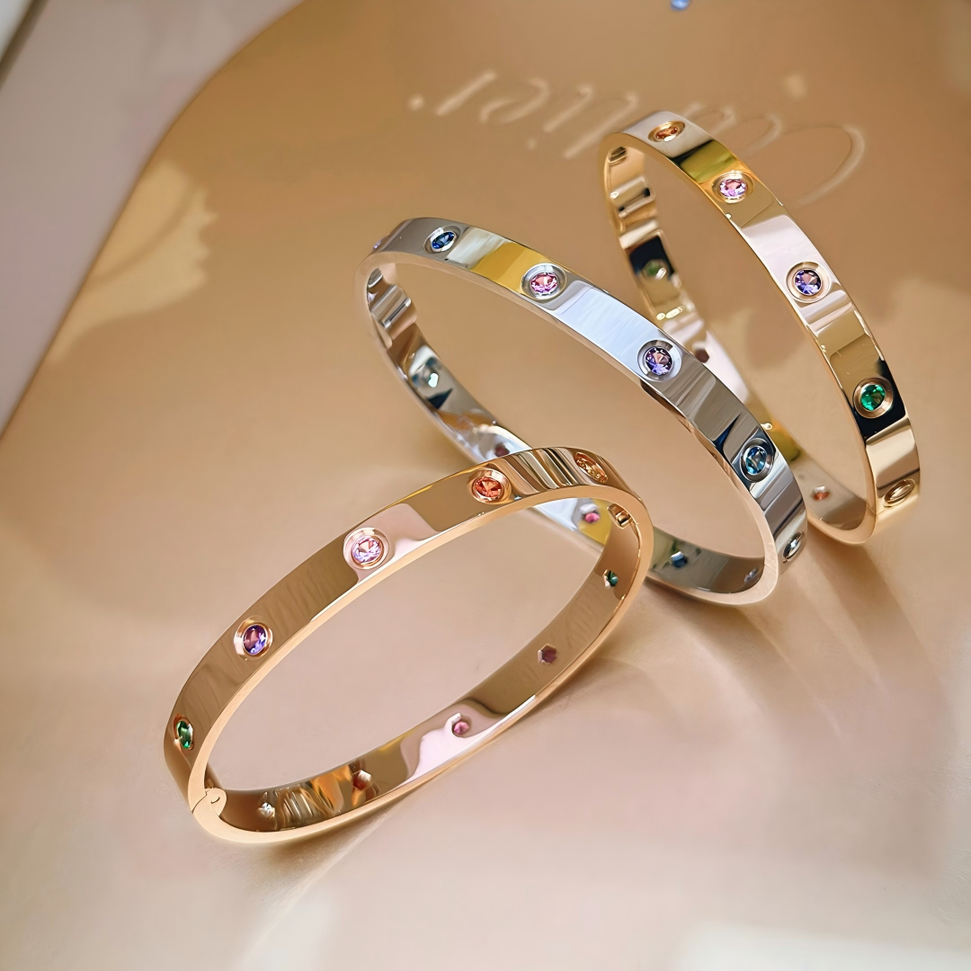 [⭐Luxery] 2026 RAINBOW LOVE BRACELET 6.1MM  10 DIAMONDS