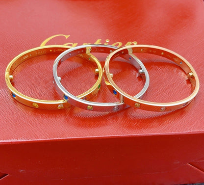 [⭐Luxery] 2026 RAINBOW LOVE BRACELET 6.1MM  10 DIAMONDS